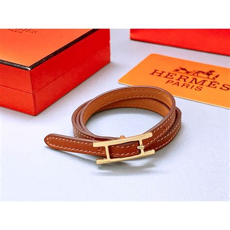 bracciale bianco hermes|Pelle .